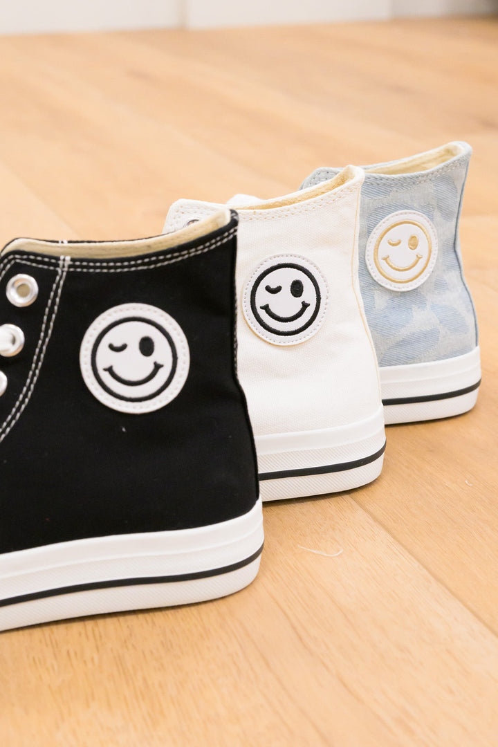 Ccocci Hattie Smiley Face High Top Sneakers - 3 Colors!