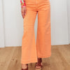 The Icon By Risen - Tummy Control Wide Leg Jeans - Coral Peach