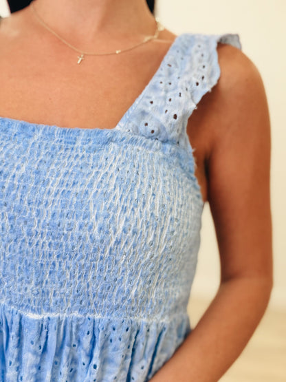 The Elegance In You Jumpsuit - Sky Blue