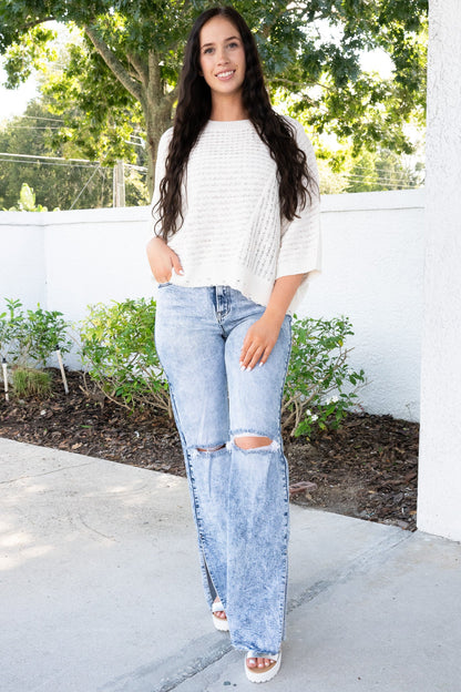 Risen Roxanne High Rise Straight Jeans - Medium