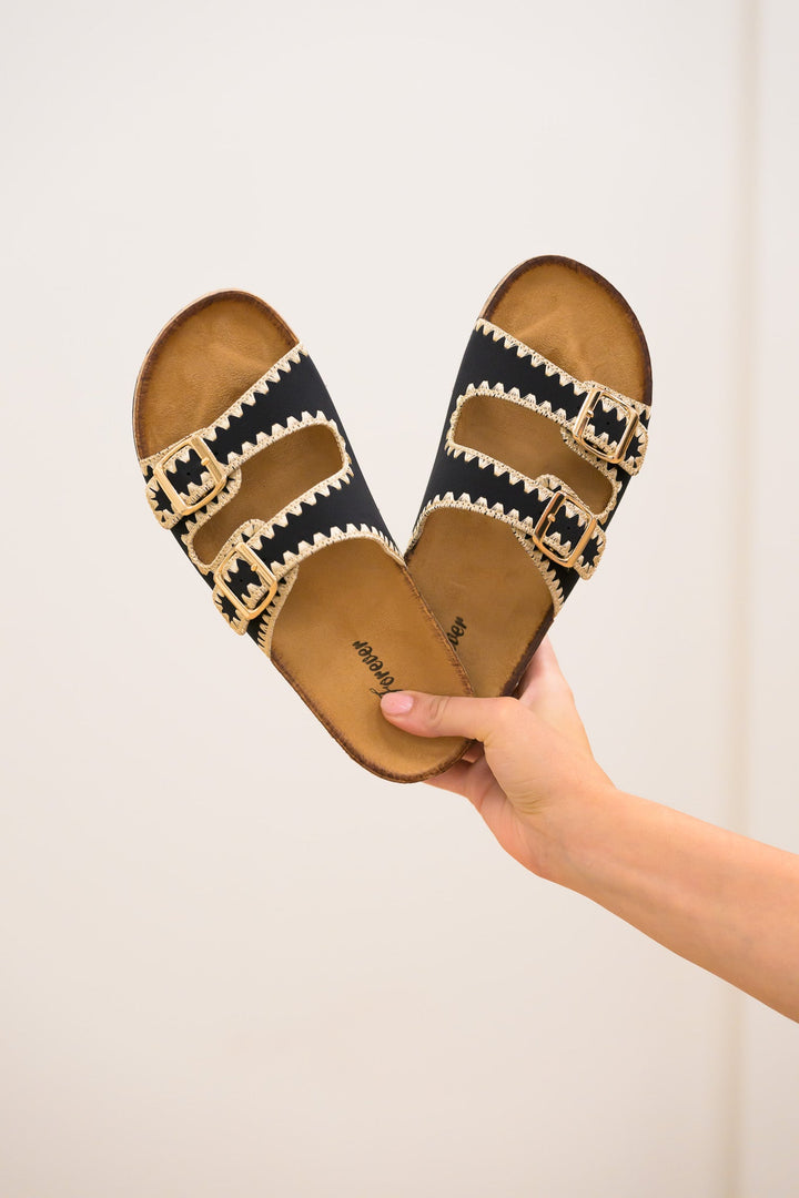 Ccocci Berk Double Strap Sandals - Black