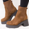 Super Chunky Chelsea Ankle Booties - Chocolate