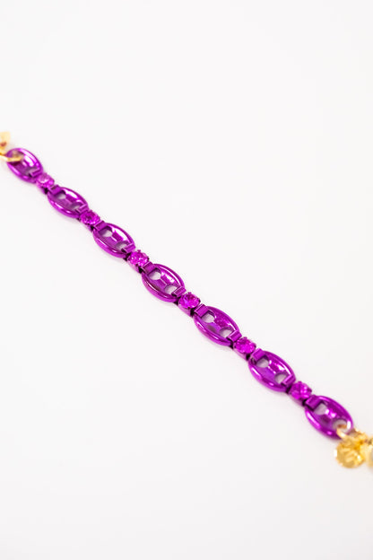 In The Club Bracelet - Liquid Metallic Magenta Muse