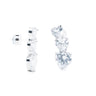 Diamond Heart Earrings - Silver - By Alexa Rae