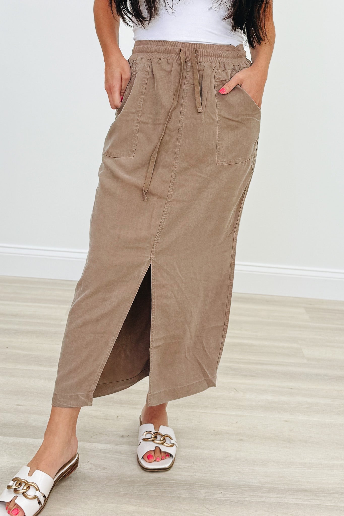 Simple Statement A-Line Midi Skirt - 3 Colors!