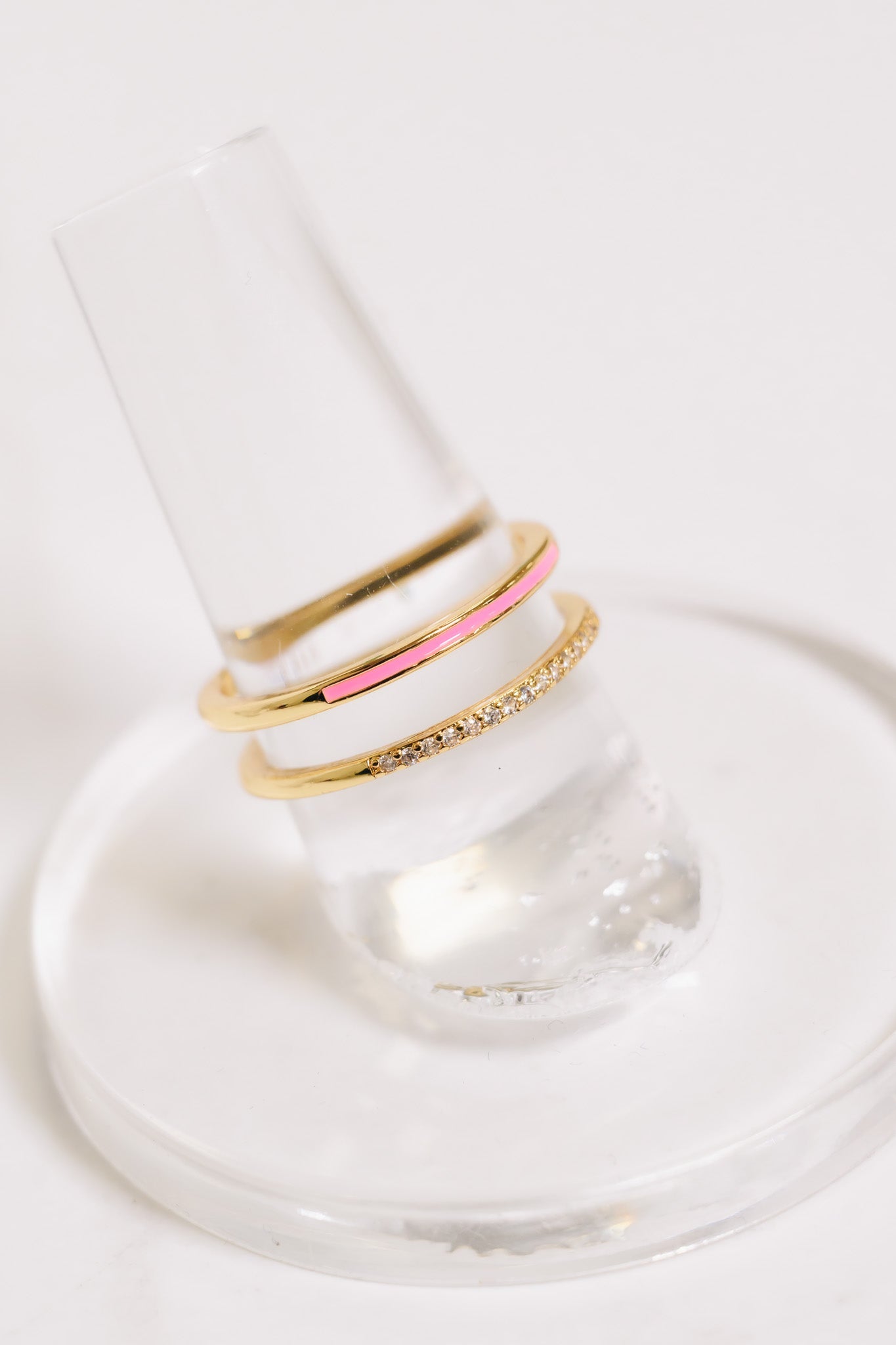 Neon Summer Ring - Gold Pink