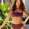 Olya Mocha High Waisted Bikini Set