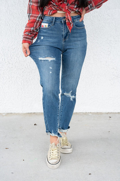 Judy Blue Queen Of My Heart High Rise Boyfriend Jeans *JB