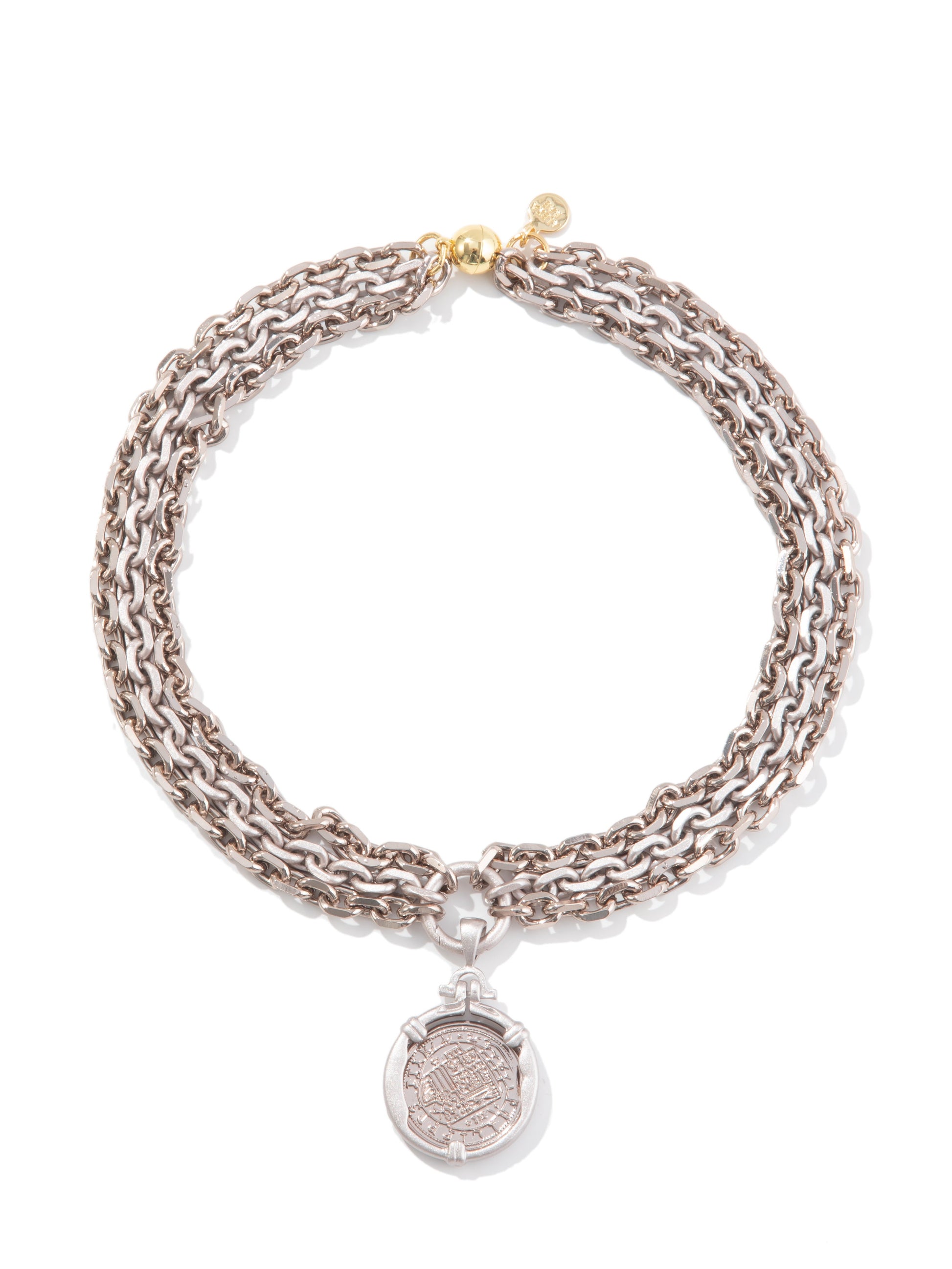Shipwreck Necklace - Metallic Platinum
