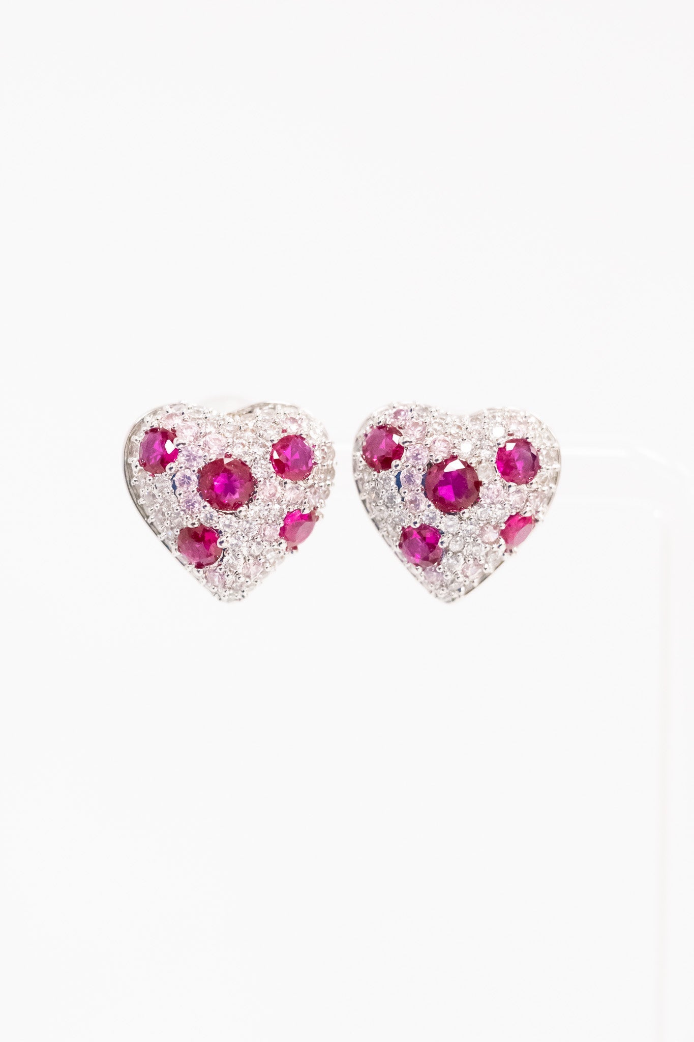 Summer Heart Earrings - Silver