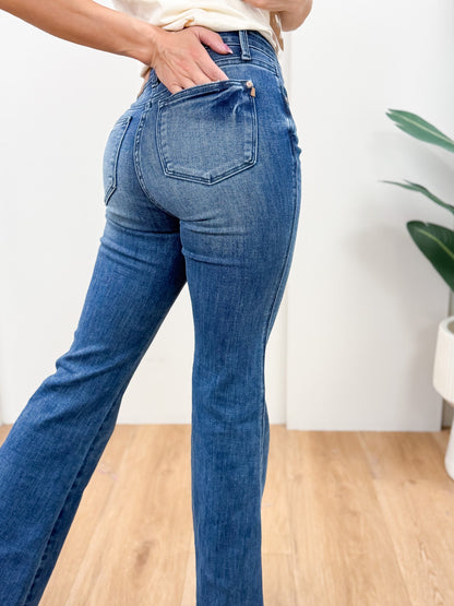 Tasteful By Judy Blue - Mid Rise Tummy Control Vintage Flare Jeans