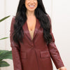 A Long Road Ahead Faux Leather Blazer - 3 Colors!