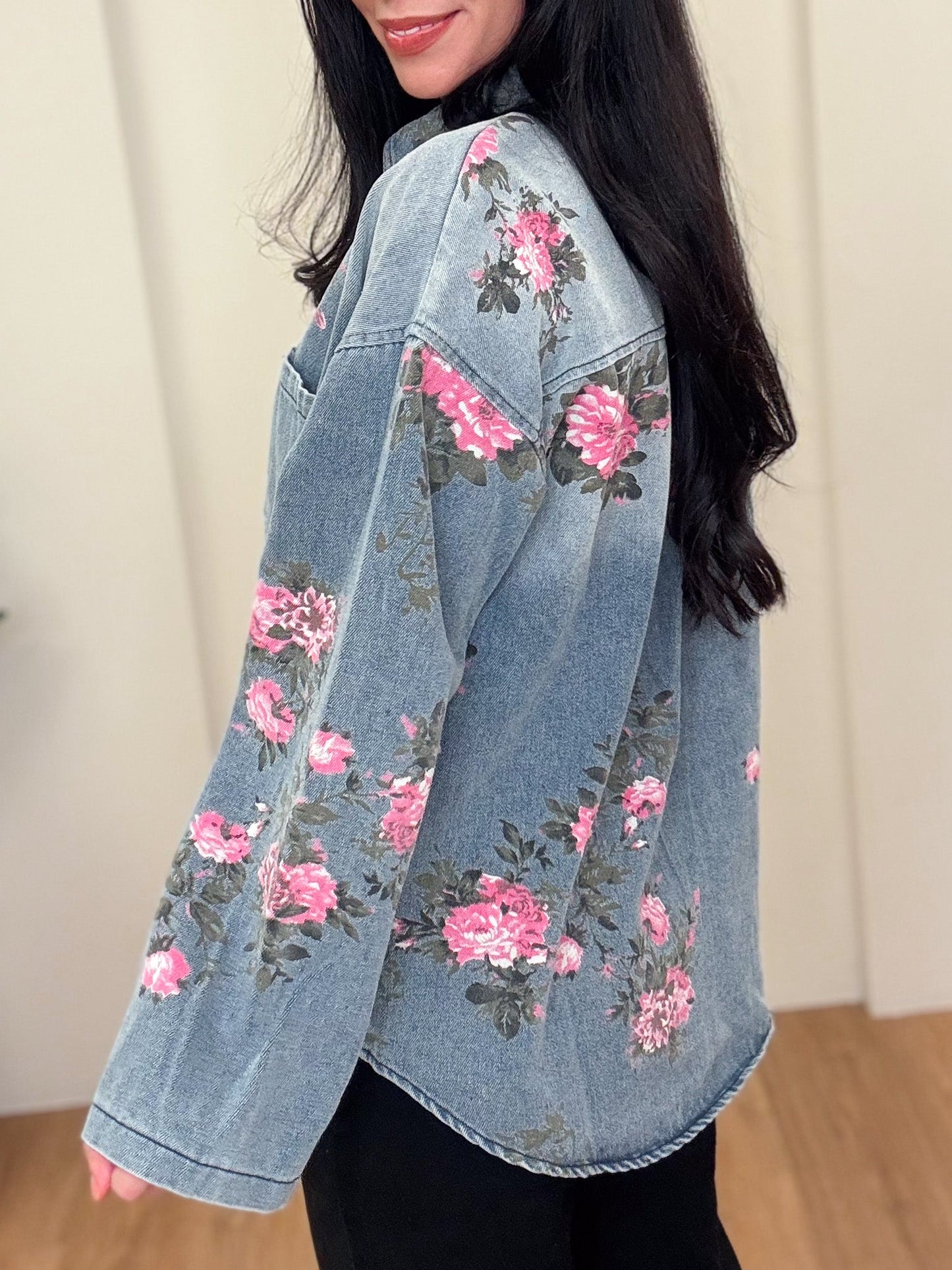 Wild Flower Button Down Top