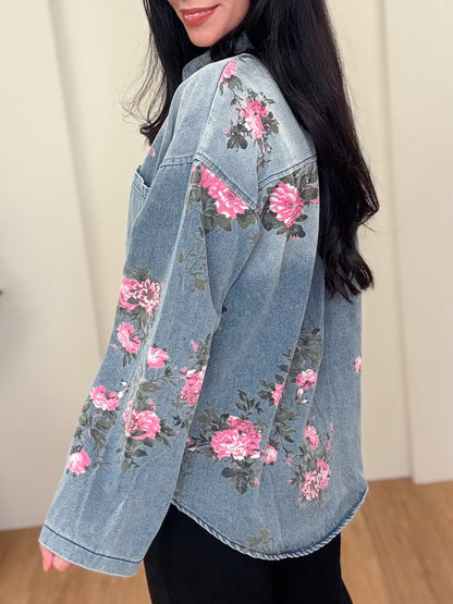 Wild Flower Button Down Top