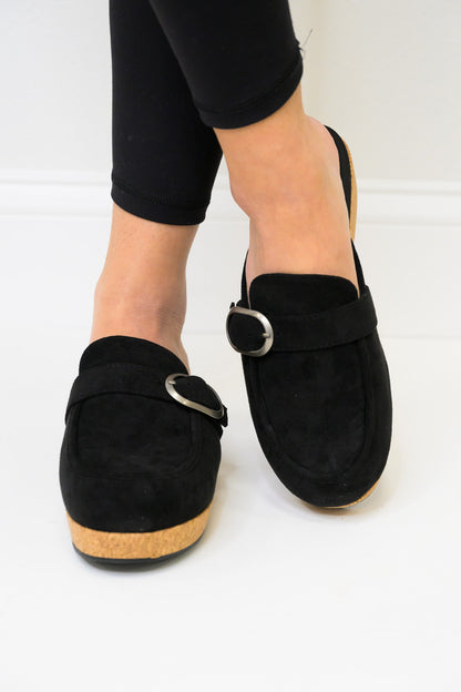 Corky's All Get Out Clogs - Black Faux Suede
