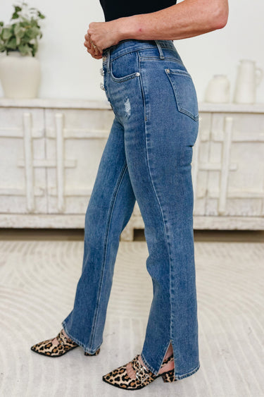 Willing & Able By Saige Denim - High Rise Straight Leg Jeans - Medium