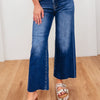 The Classic By Risen - Tummy Control Wide Leg Jeans- Dark