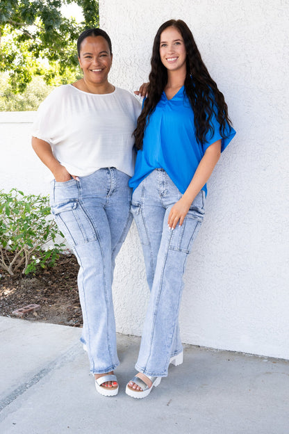 Risen Heartbreaker High Rise Straight Cargo Jeans