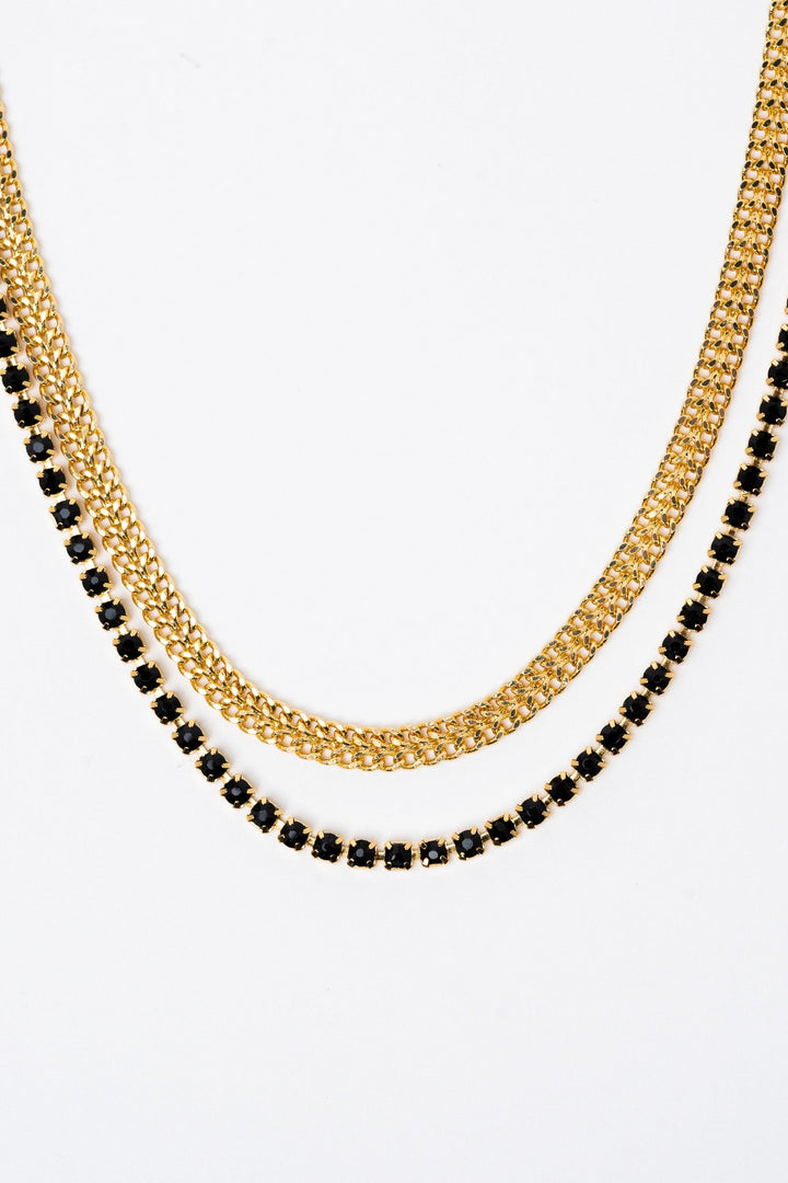Isadora Necklace - Gold Black