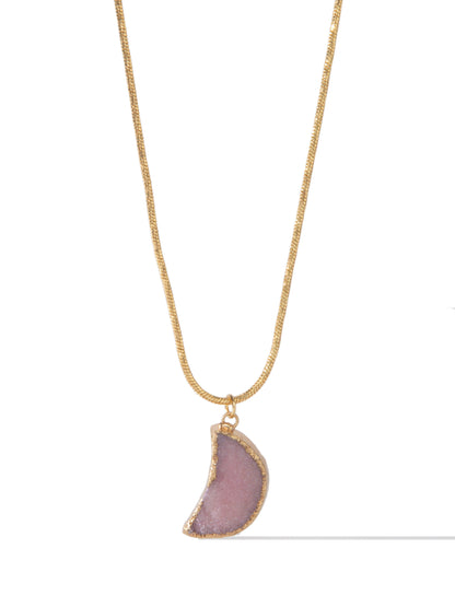 Anabella Necklace - Gold Pink Moon
