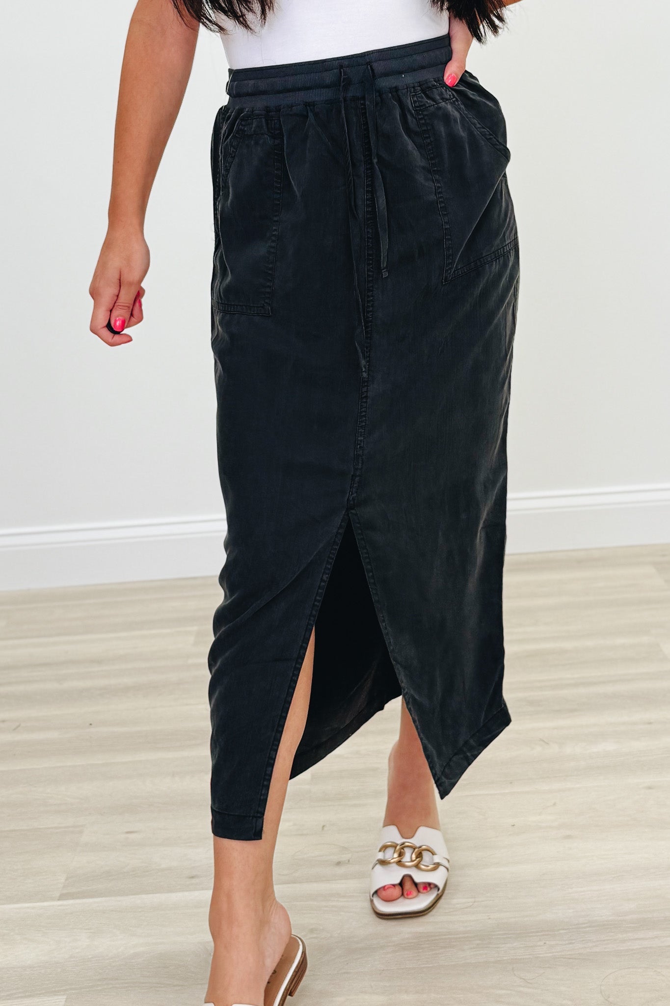 Simple Statement A-Line Midi Skirt - 3 Colors!