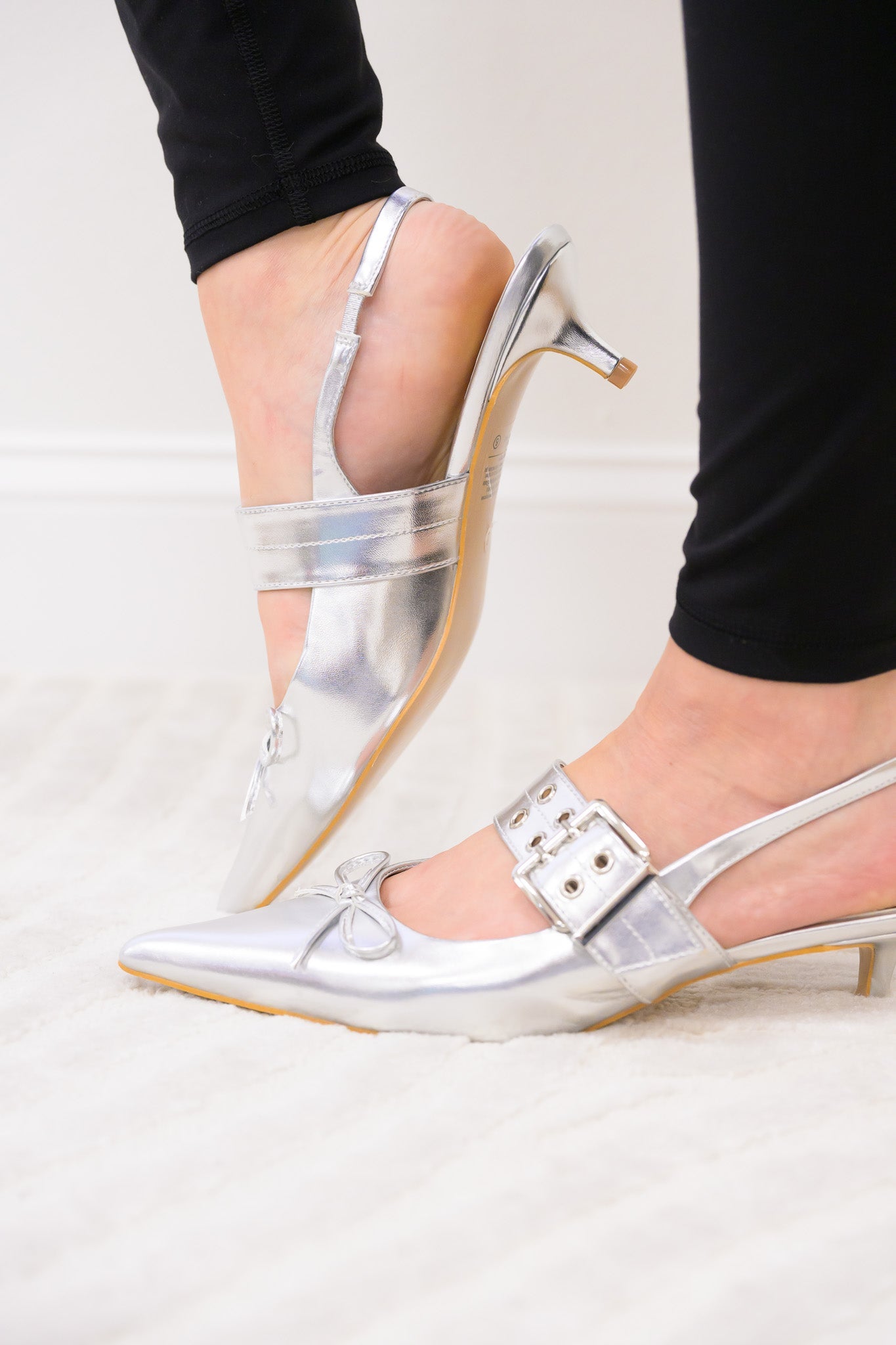 Sleek Grommet Slingback Kitten Heels - 3 Colors!