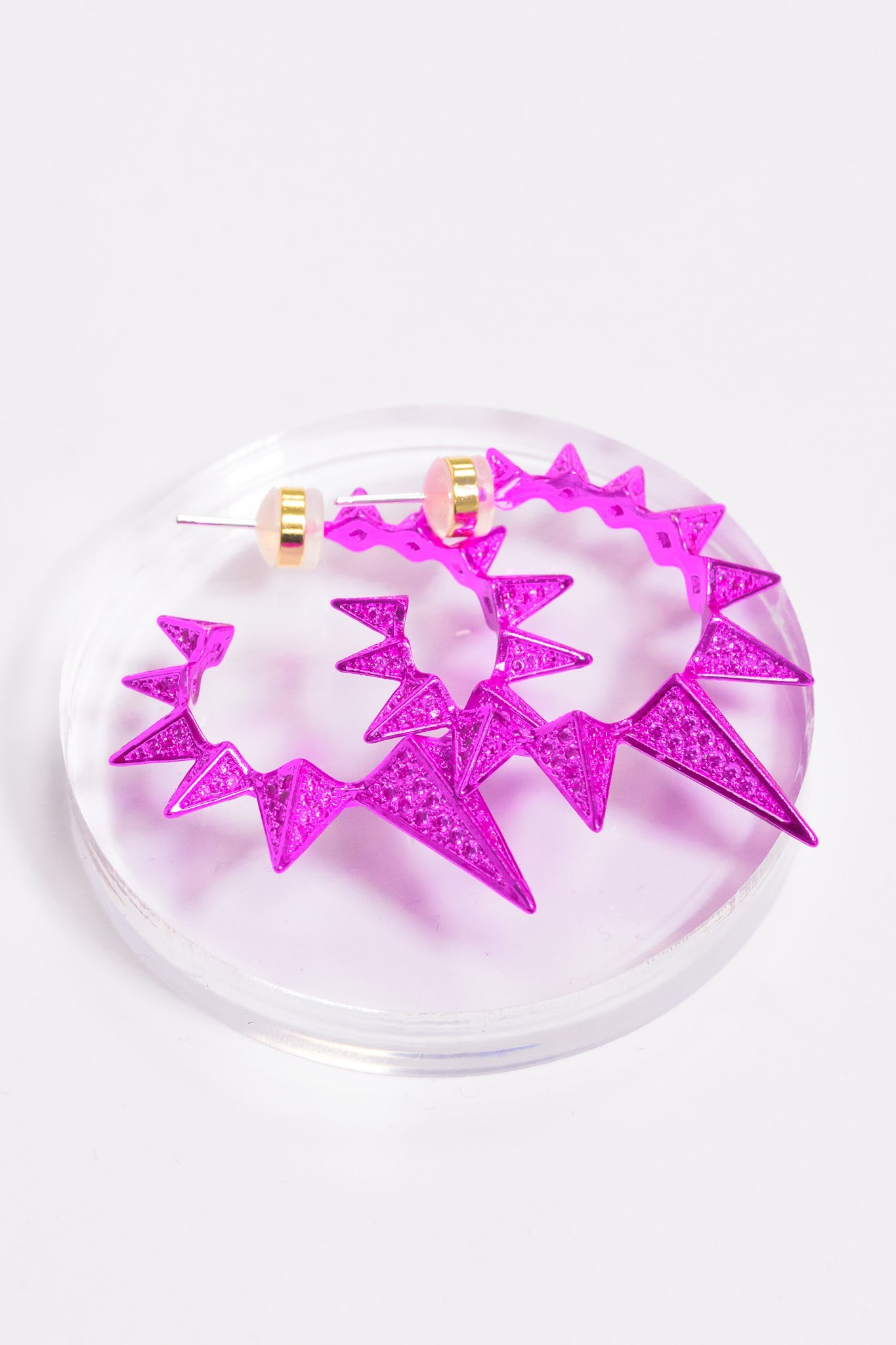 Spikey Earrings - Metallic Fruit Punch