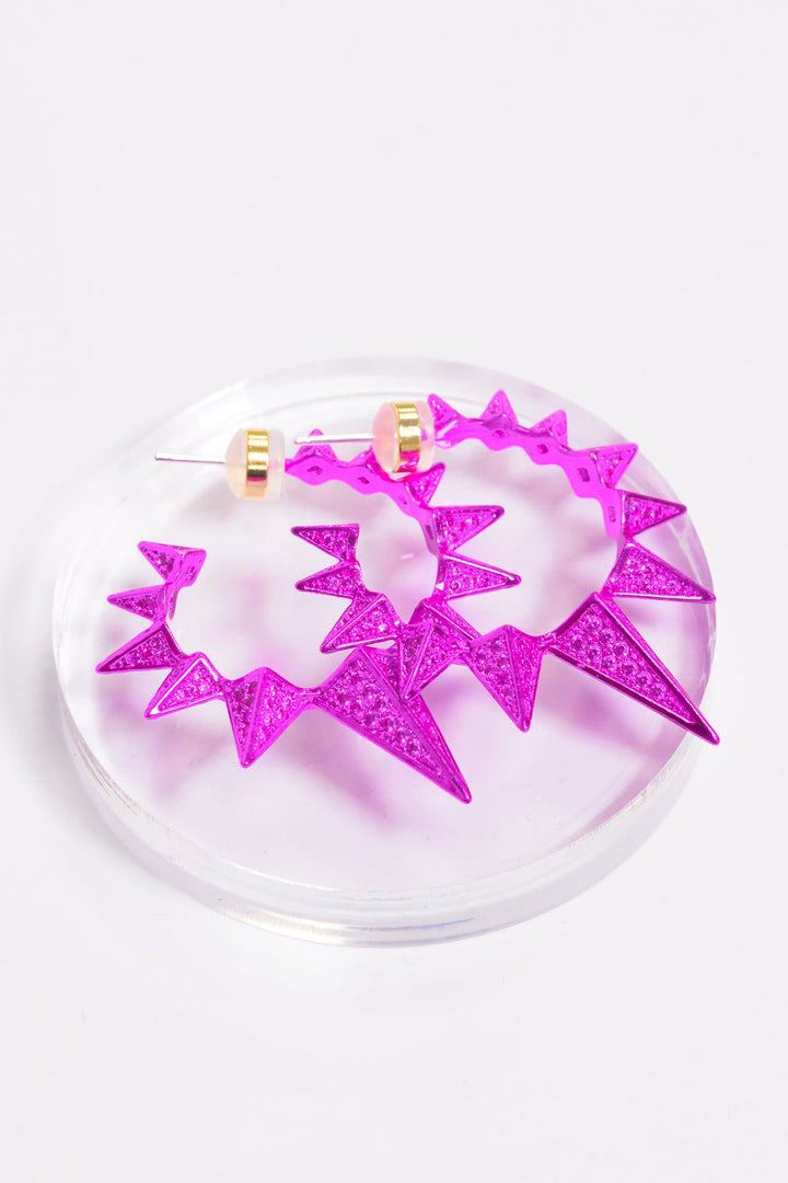 Spikey Earrings - Metallic Fruit Punch