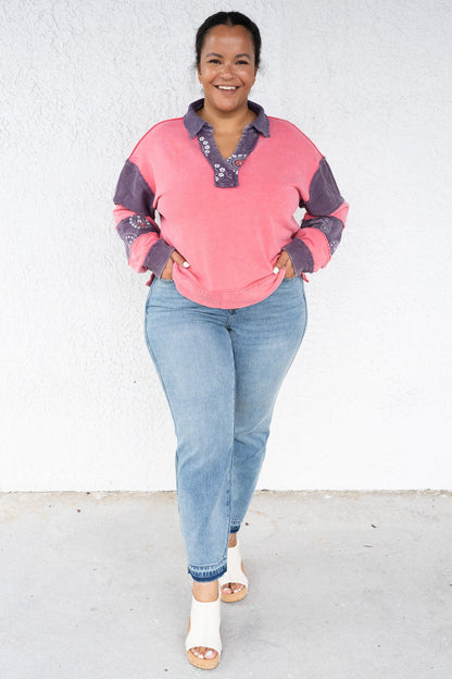 Becky By Judy Blue - Mid Rise Rigid Magic Release Hem Boyfriend Jeans *JB