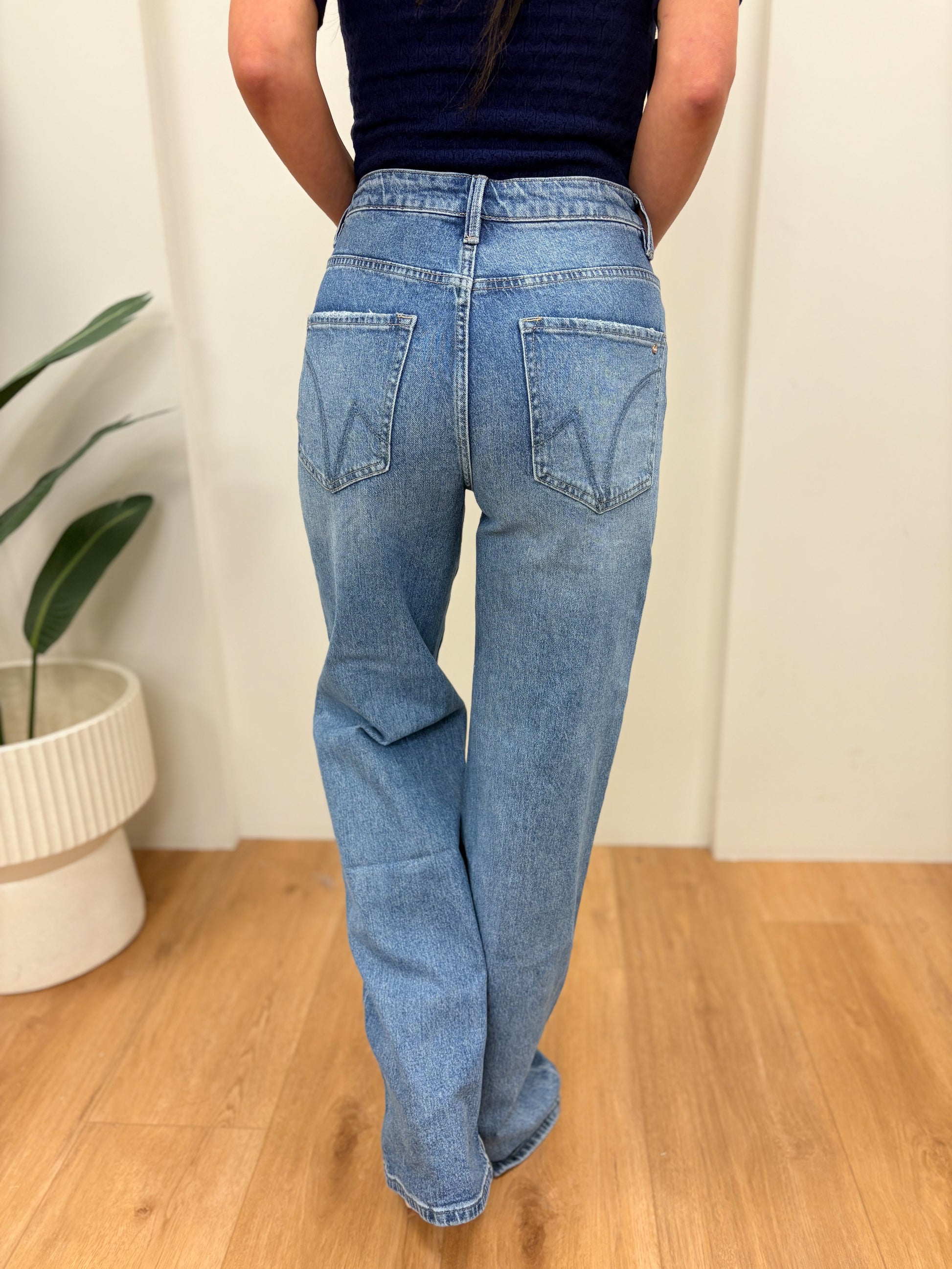 The Christina's By Mica - High Rise Wide Leg Jeans