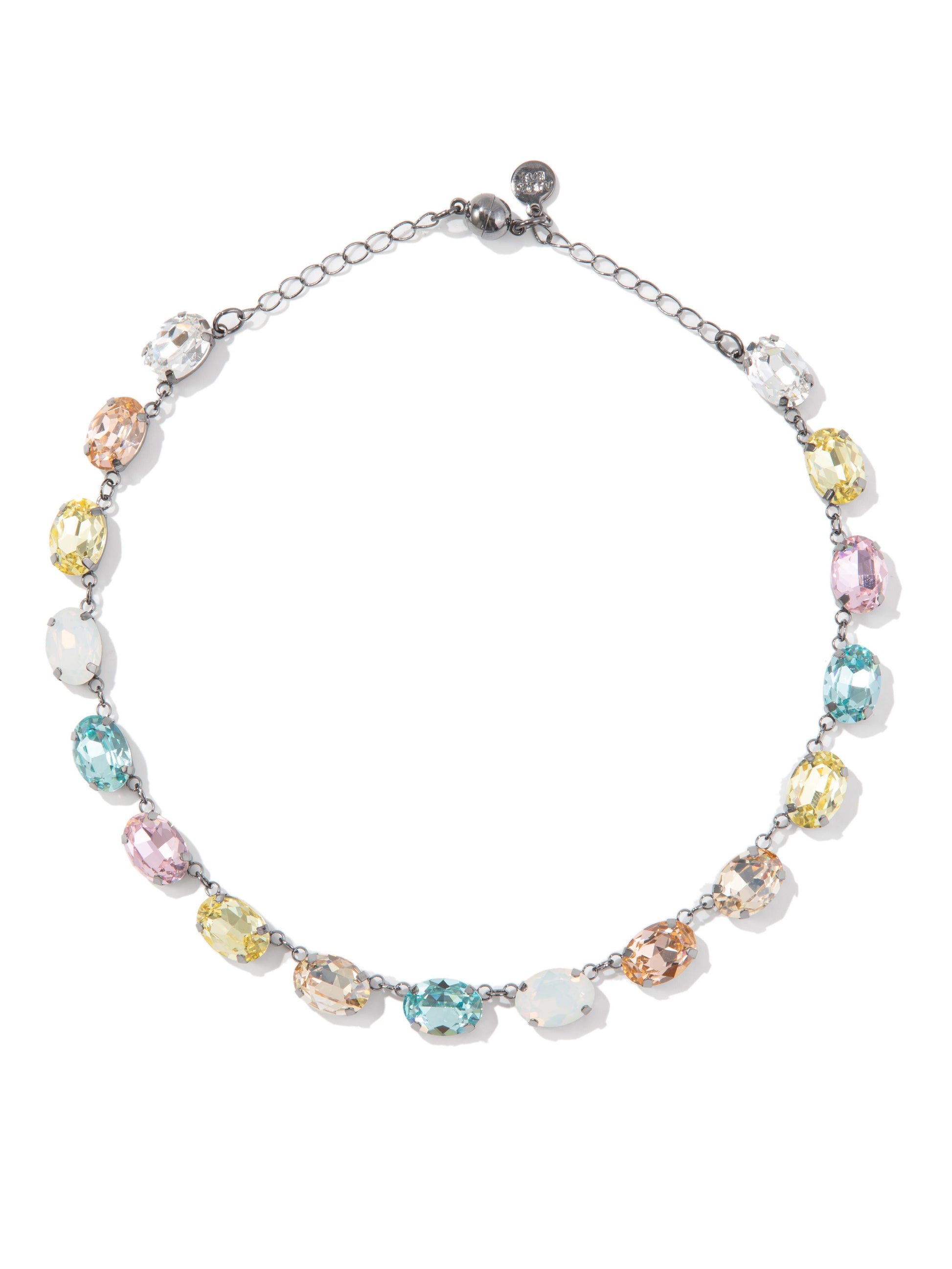 Night Lights Necklace - Gunmetal Multi