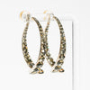 White Lotus Earrings - Metallic Linen