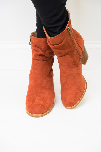 Corky's Last Call Boots - Rust Faux Suede
