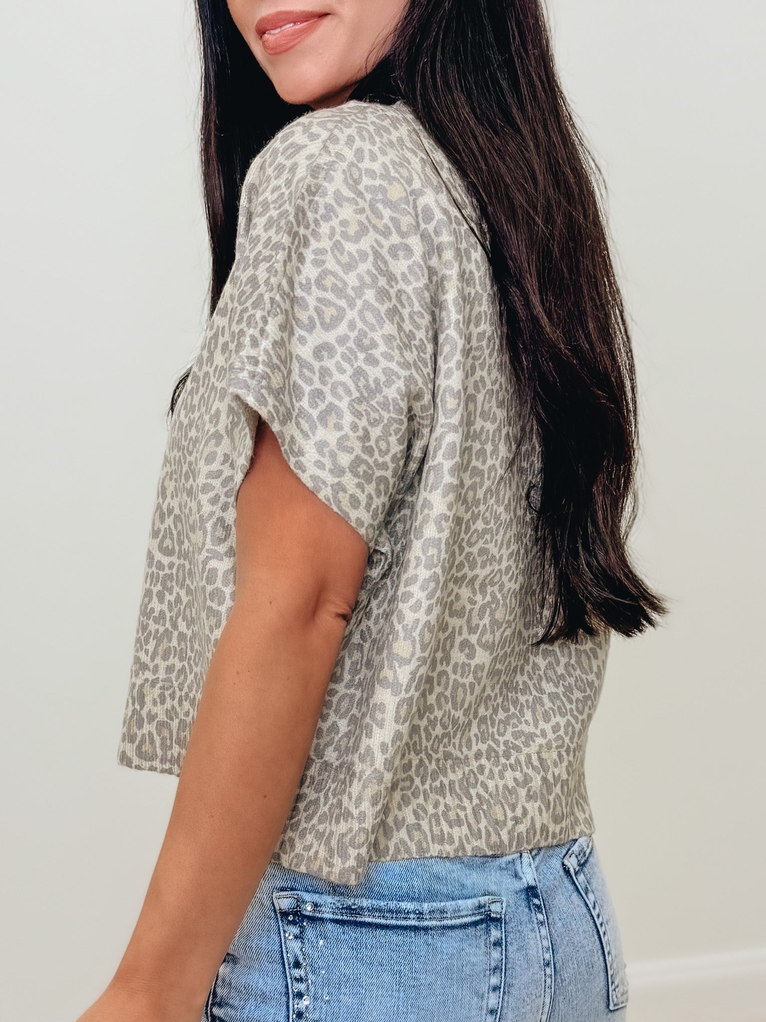 Low Key Greatness Leopard Top