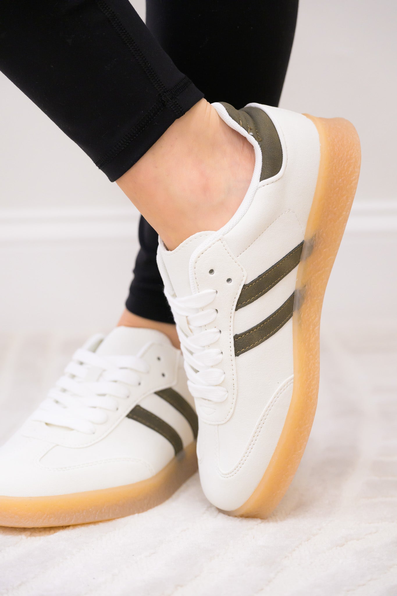Christi Double Stripe Sneakers - Off White