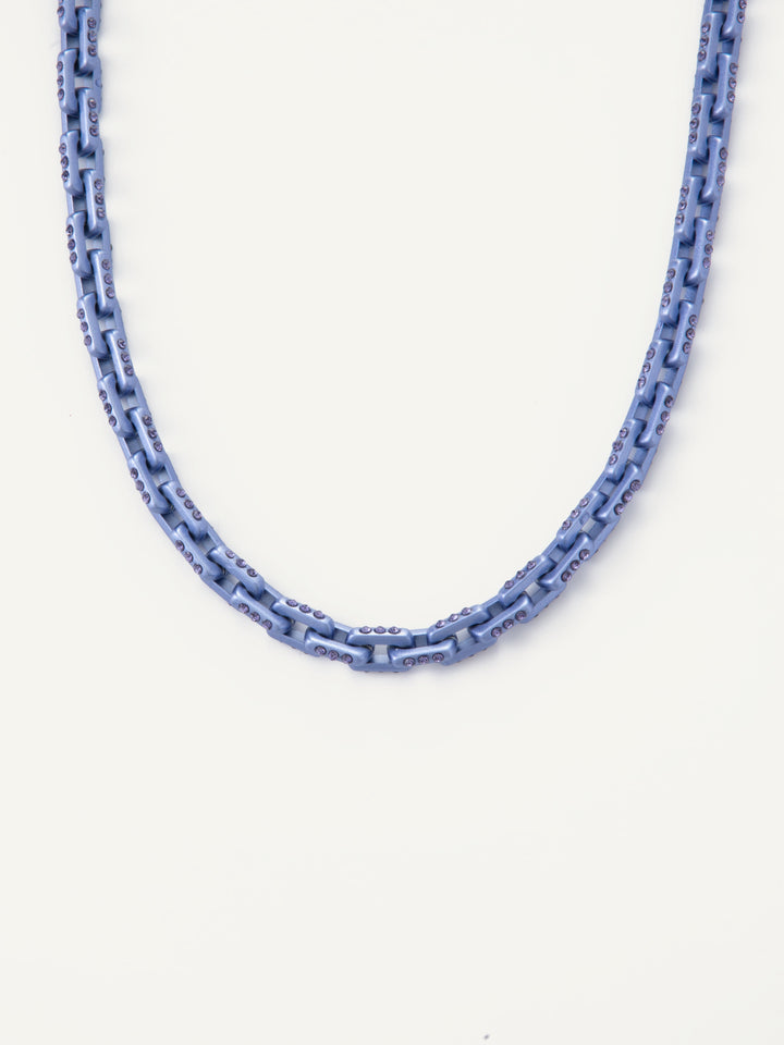 Myra Necklace - Metallic Indigo Blue