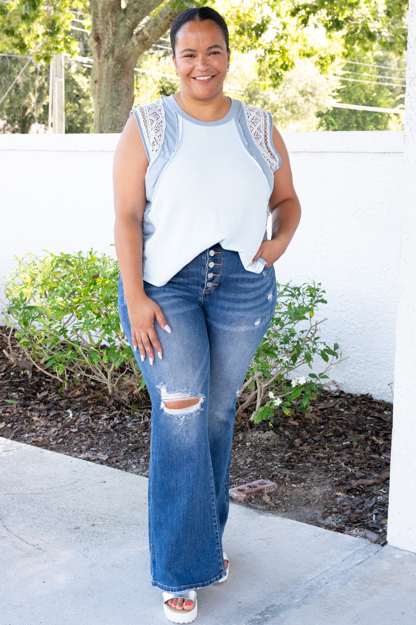 Risen Harley Mid Rise Flare Jeans