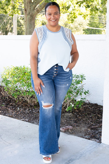 Risen Harley Mid Rise Flare Jeans