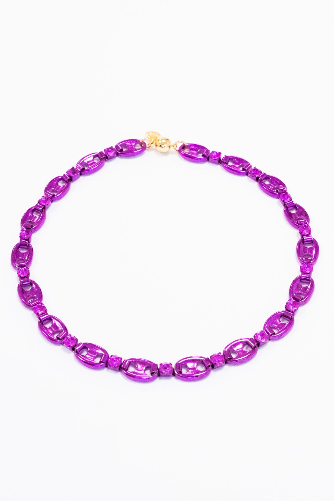 In The Club Necklace - Liquid Metallic Magenta Muse