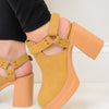 Palazzo Platform Booties - Toffee