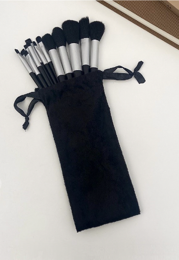 13 pc Make Up Brush Set With Storage Bag - 5 Colors!