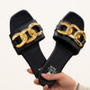 Camel Threads The Bebe Sandals - Black