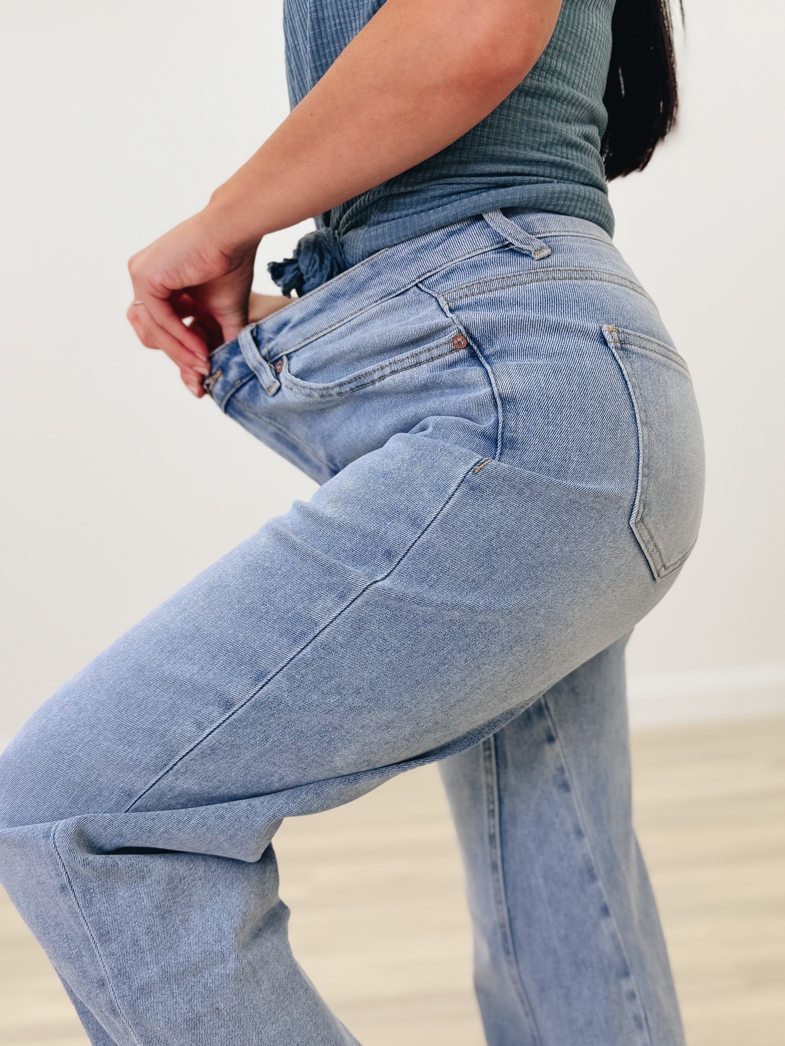 Iconic By Mica - High Rise Wide Leg Jeans