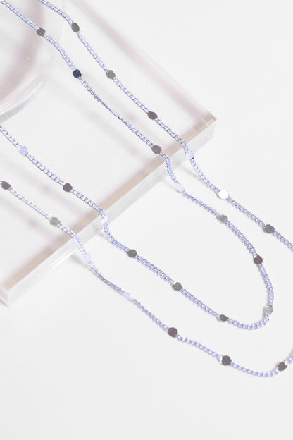 Shelly Necklace - Metallic Ice Blue