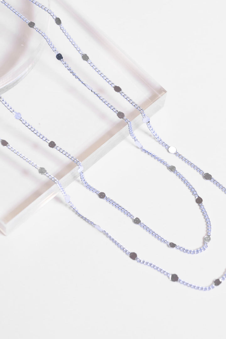Shelly Necklace - Metallic Ice Blue