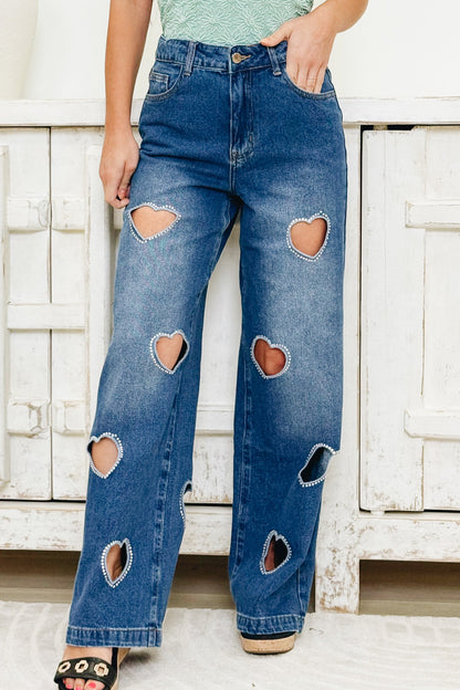 Love Locked Wide Leg Jeans - Denim