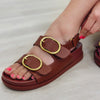 The Alfred Strappy Buckle Sandal - Cognac