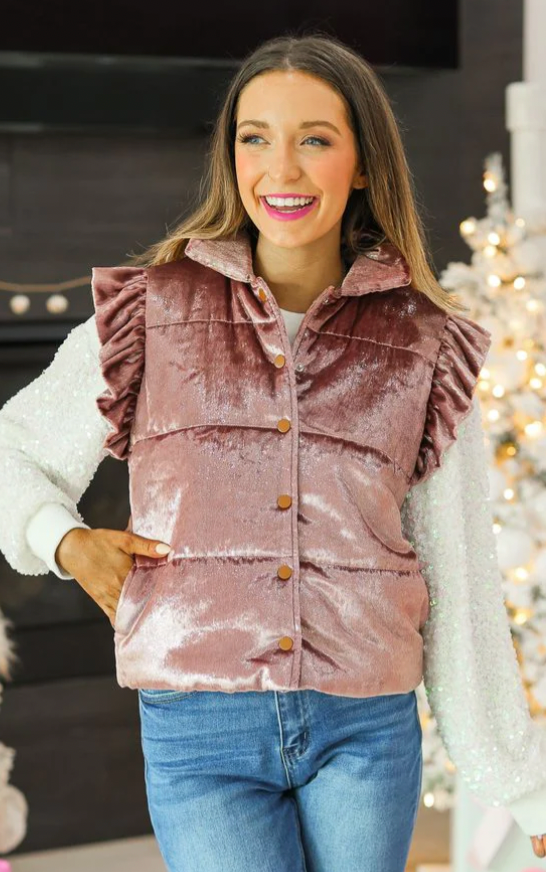 Shimmery Nights Vest - 3 Colors!