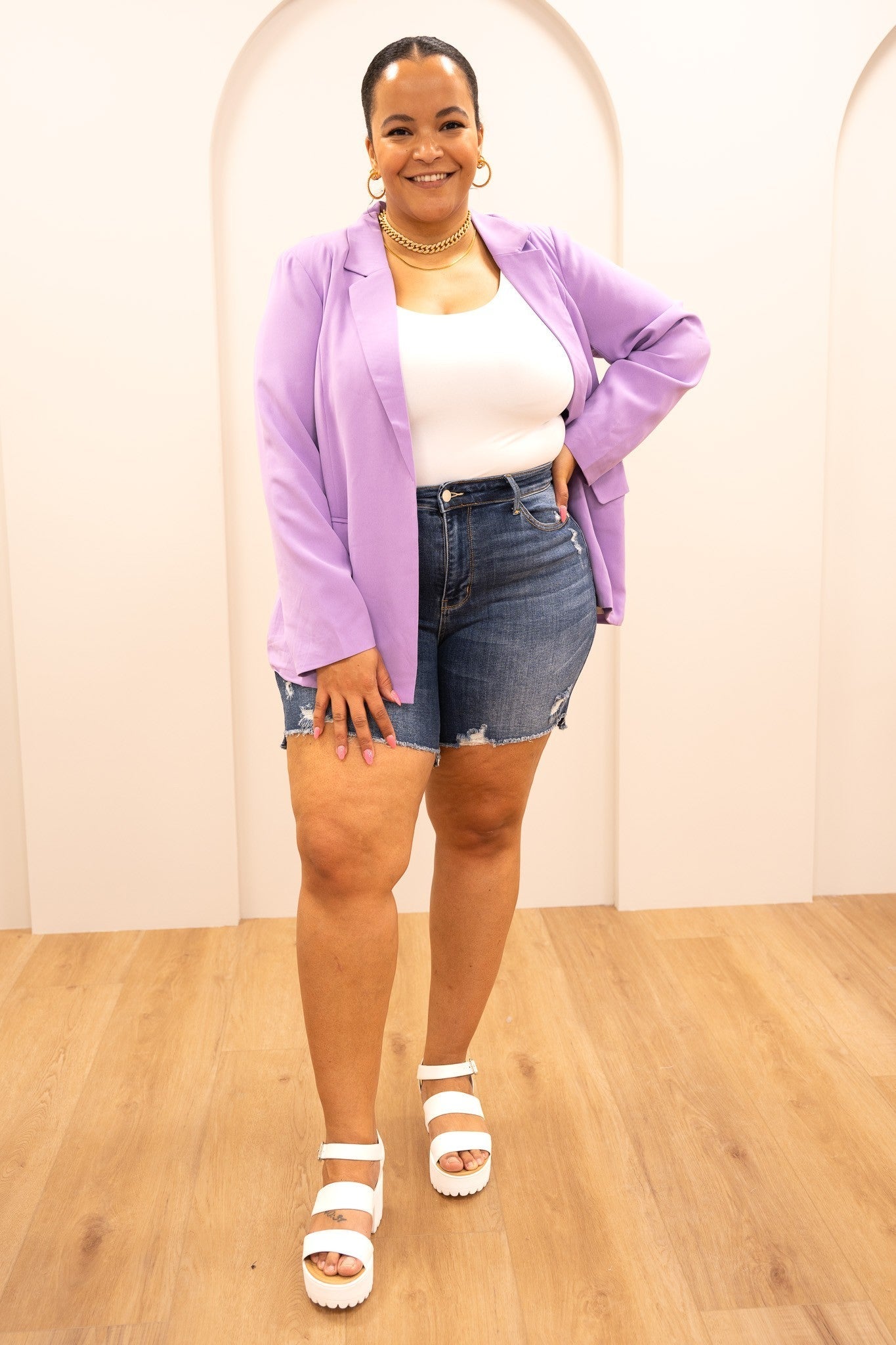 Judy Blues Summer Vibes Mid Rise Shorts