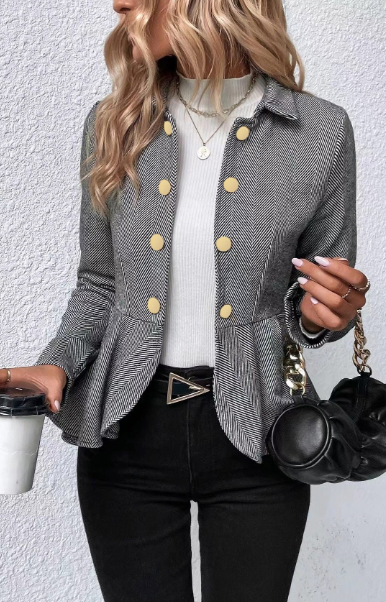 Miss Sparkling Peplum Blazer - 4 Colors!